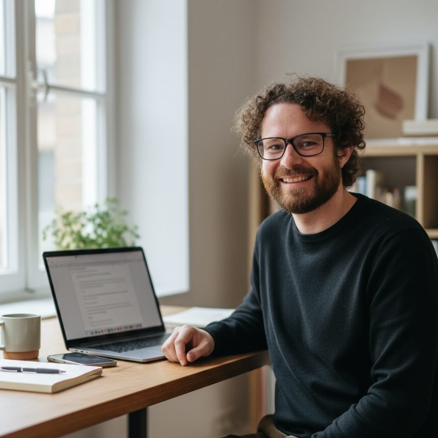 Marco Maier bei der Arbeit mit einem Kundenteam